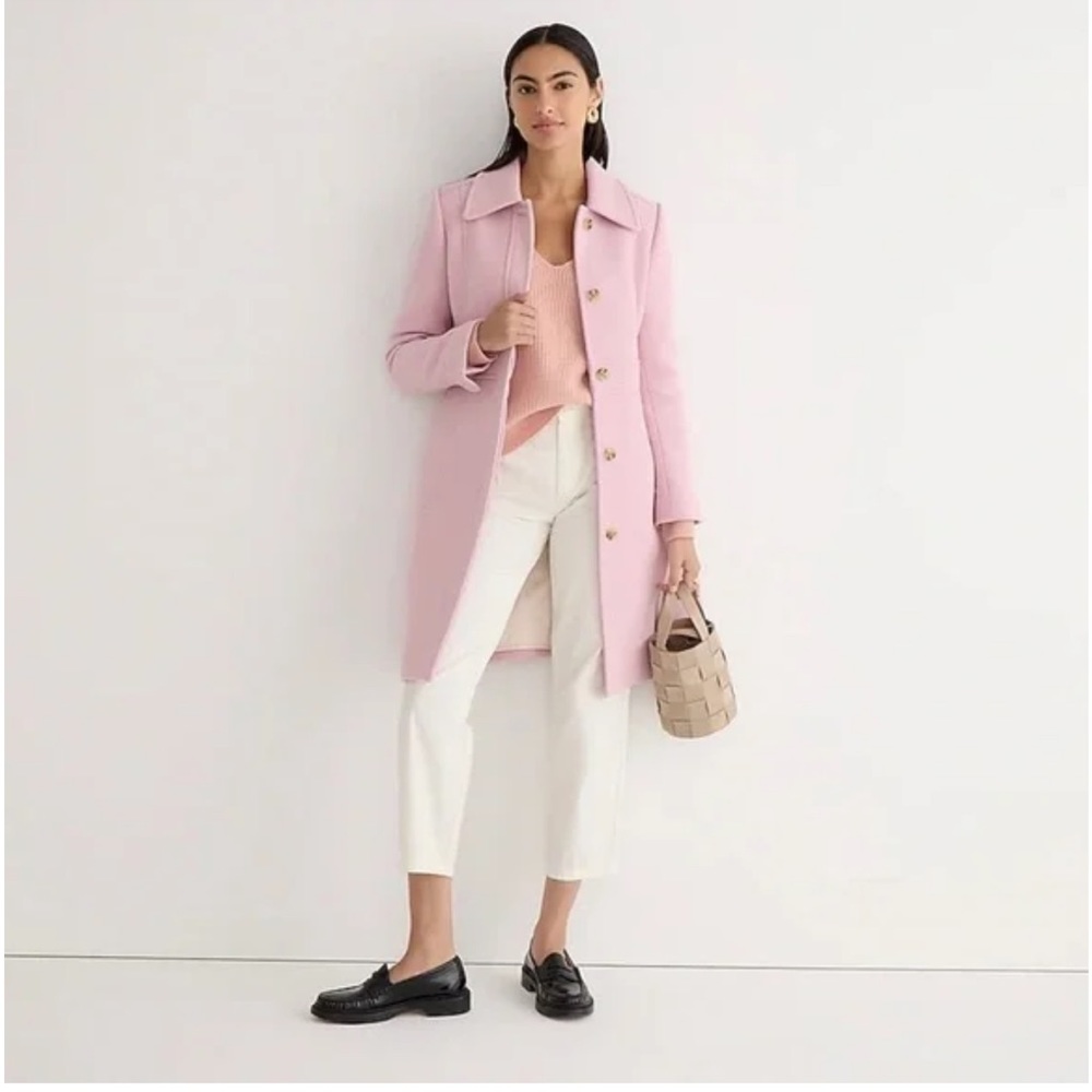 New J.Crew Lady Day Top Coat in Italian Double Cloth Wool 2P